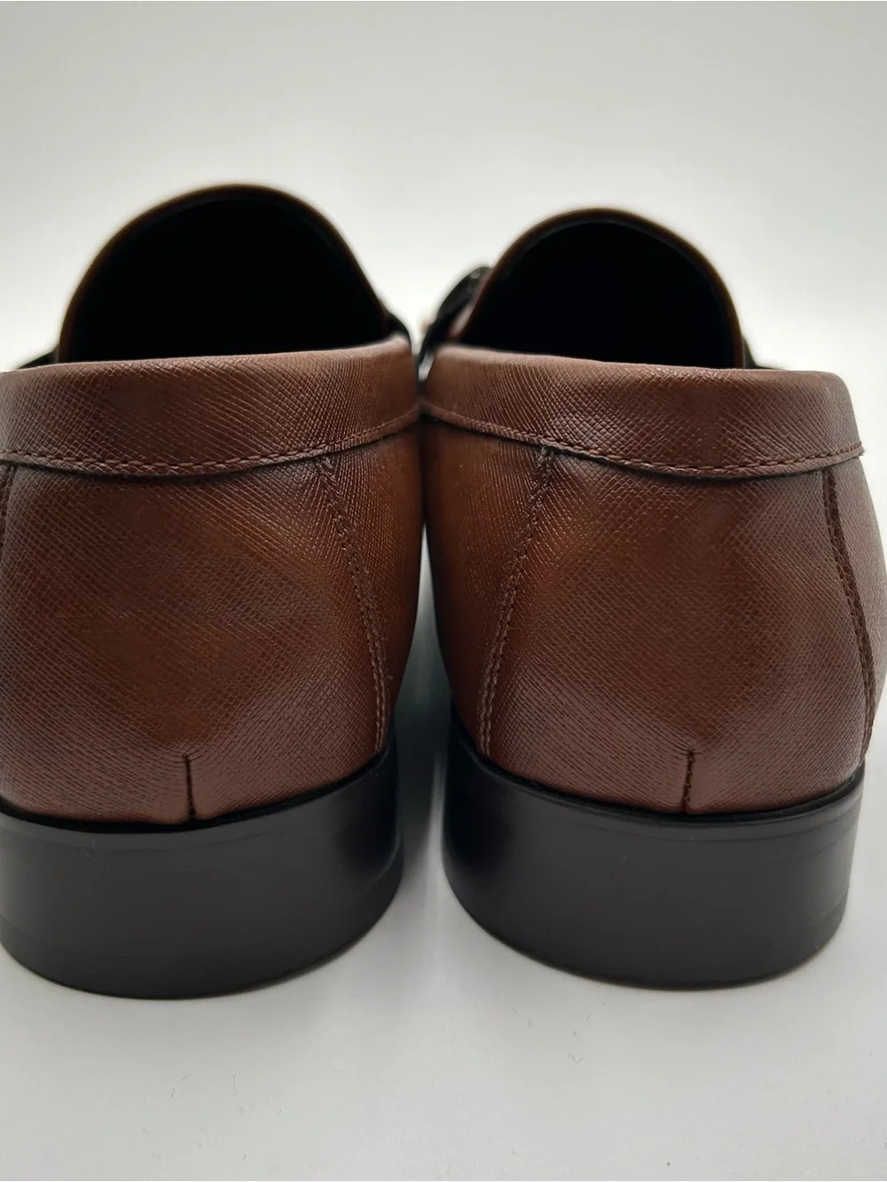 Calvin Klein Men's Brown Leather Slip-On Loafers